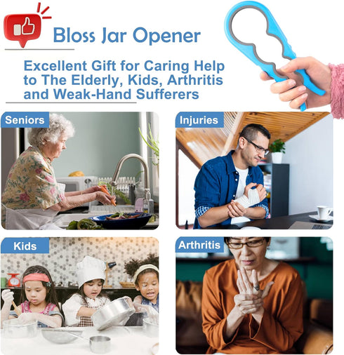 Bloss Anti-skid Jar Opener Jar Lid Remover Rubber Can Opener Kitchen Grippers To Remove Stubborn Lids, Caps and Bottles Great Kitchen Gadgets For ...