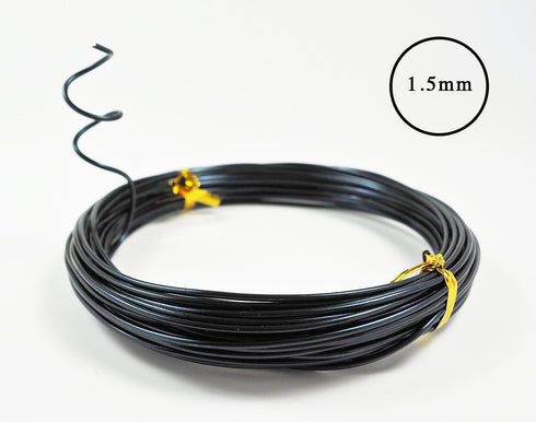 Anodized Aluminum Bonsai Training Wire 5-Size Starter Set with Canvas Bag - 1.0mm, 1.5mm, 2.0mm, 2.5mm, 3.0mm (147 feet total) - Choose Your Color...