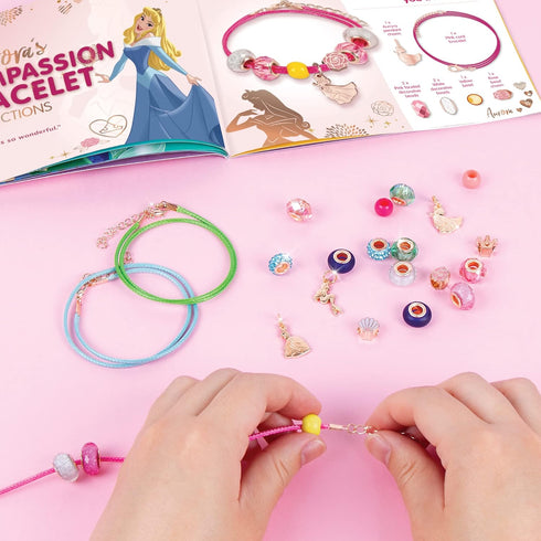Make It Real - Ultimate Princess Royal Jewels and Gems - DIY Charm Bracelet Making Kit with Disney Princess Charms - Arts & Crafts Bead Kit for Gi...