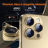 2 Pack Camera Lens Protector for iPhone 15 Pro Max/iPhone 15 Pro/iPhone 14 Pro Max/iPhone 14 Pro, Aluminum Alloy Sapphire Glass Camera Cover Scree...