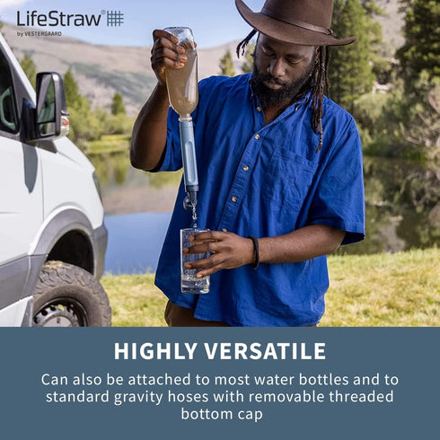 LifeStraw Peak Series Personal Water Filter for Hiking, Camping, Travel, and Emergency Preparedness, 1 Pack, Mountain Blue...