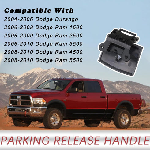 74445 Parking Brake Release Handle (Slate Gray) Compatible with 2006-2010 Dodge Ram/2004-2006 Dodge Durango...