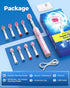 Rotating Electric Toothbrush for Adults with 8 Brush Heads (2 Types), 4 Modes Deep Clean Electric Toothbrush with Rechargeable Power and 2 Min Sma...