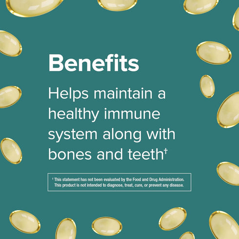 Webber Naturals Vitamin D3 Softgel, 1,000 IU, 425 Count, for Immune heath and support for The development and maintenance of bones and teeth, Non ...