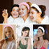 3 Pack Spa Headbands for Washing Face, Skincare Headbands Makeup Headband Sponge Face Wash Headband, Terry Cloth Headbands Puffy Hair Band for Was...