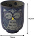 ????(Saikaitoki) Hasamiyaki 83972 Yunomi Cup (Large), Hand-painted Owl Pattern, Blue...