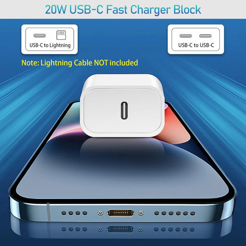 USB C Charger Block, TypeC Charging Blocks 5Pack, 20W PD Quick Fast Charger Box Brick Compatible with iPhone 15/14 Pro Max/14 Plus/13 Pro/12 Pro/A...