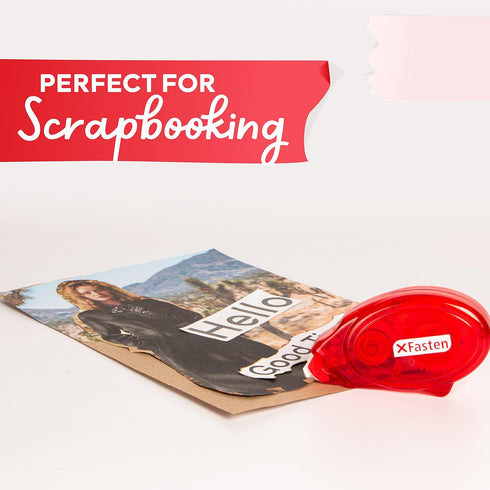 Adhesive Roller for Scrapbooking, 8mm x 30ft 8-Pack Double Sided Glue Tape Roller, Scrapbook Supplies for Adults, Photo Tape for Scrapbooking-XFas...