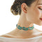 Women Rhinestones Vintage Choker Necklace Fashionable Legant Collarbone Chain Wedding Bridesmaid Girls Outdoor Party...