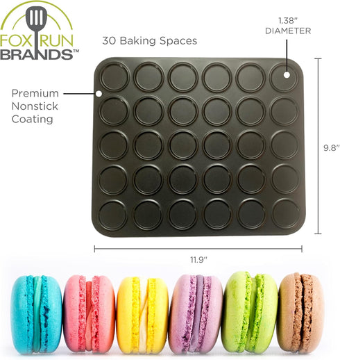Fox Run Mini Macaron Baking Pan, 11.9” x 9.8”...