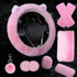 9 Pack Cute Fluffy Steering Wheel Cover, LXPKKIG Cute Universal 15 Inch (Pink)...