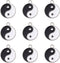 KISSITTY 20pcs Yin Yang Enamel Charm 21x18mm Double Sided Enamel Yoga Meditation Dangle Charm Pendants for Earrings Necklace Bracelet Jewelry Maki...