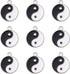 KISSITTY 20pcs Yin Yang Enamel Charm 21x18mm Double Sided Enamel Yoga Meditation Dangle Charm Pendants for Earrings Necklace Bracelet Jewelry Maki...