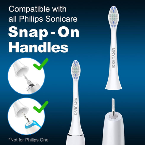 2024 Upgraded, MRYUESG Extra-Soft Toothbrush Replacement Heads Compatible with Philips Sonicare for Sentive Gum, 10 Pack, Electric Brush Head Desi...