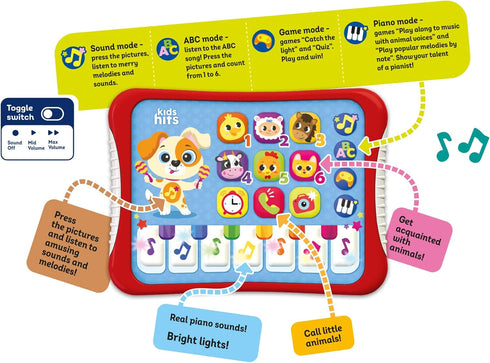 Kids Hits Educational Toddler Hit Pad with Lights - Music Fun, Learning Toy for 3 Years Plus...
