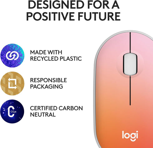 Logitech M340 Wireless Mouse with Limited Edition Prints, USB Receiver and Silent Clicks, Portable Wireless Mouse for Laptop, PC, Windows, Chrome,...