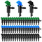 Drip Emitters, 60 Pcs Irrigation Drippers Garden Flag Drip System Parts, 3 Sizes, 1 GPH, 2 GPH, 4 GPH for Home Garden Trees and Shrubs Watering, 3...