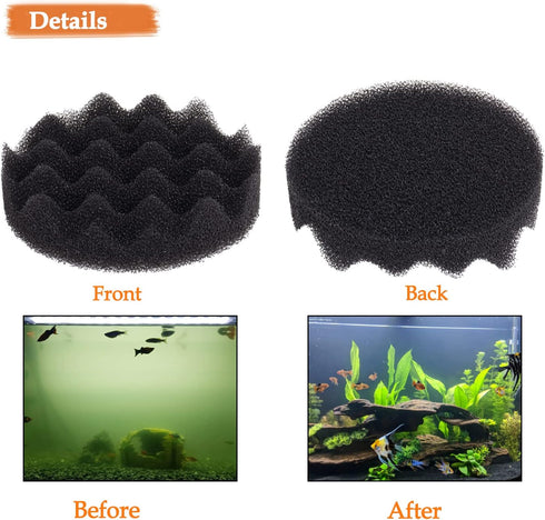 Swess FX6 Carbon Filter Pads Compatible with Fluval FX4/ FX5,8 Pack Canister Filter Pads Foam Filter Pads Replacement, Aquarium Filter Accessories...