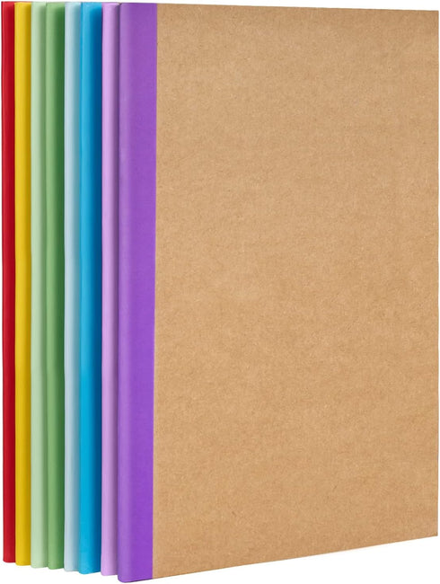 Gwybkq A5 Kraft Composition Notebooks College Ruled Bulk 8Pcs(5.5x8.3),Kraft Cover, Notebooks for High School, College, Office, Home, 60 Pages/30 ...