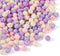 190Pcs 8mm Frosted Acrylic Round Beads Lilac Small Lanyard Beads Cute Kandi Beads Pastel Pony Beads for Crafts DIY Friendship Bracelet Jewelry Mak...