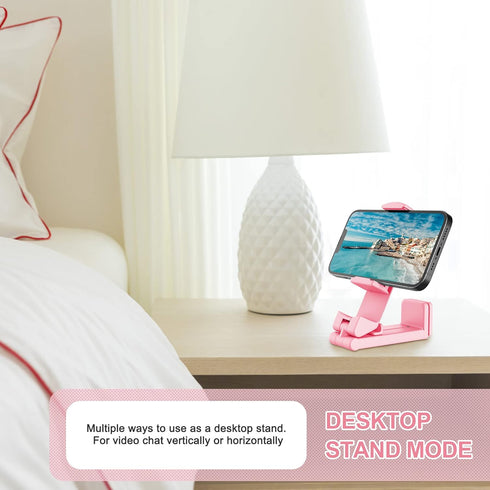 Perilogics Airplane Phone Holder Mount Universal in Flight Hands Free Viewing with Multi-Directional Dual 360 Degree Rotation (Black/Pink)...