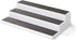 Copco 3-Tier Non-Skid Spice Rack Organizer for Kitchen Cabinet or Pantry, 15-Inch Tiered Shelf, White/Gray, Slip-Resistant Design for Jars and Bot...