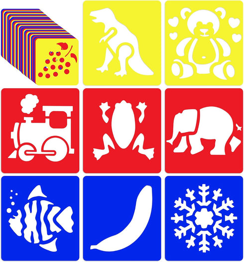 LanMa Drawing Stencils for Kids, 48 Pieces Plastic Drawing Painting Stencil Templates for Kids Crafts School Art Projects...