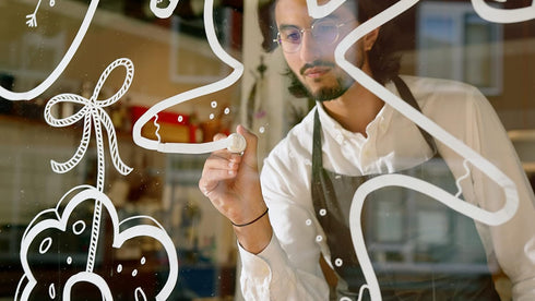 edding 4090 chalk marker - multi-coloured (basic) - 5 chalk pens - chisel nib 4-15 mm - wet wipe pen for chalkboards, windows, glass, mirrors - li...