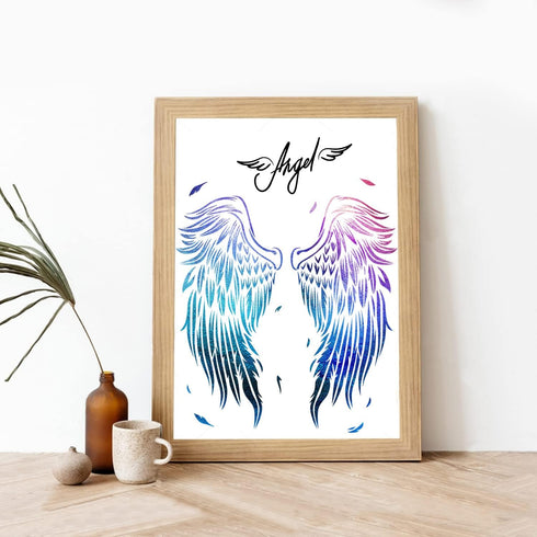 GSS Designs Angel Wings Stencils for Painting on Walls Canvas Wood Crafts Reusable Large Giant Wall Stencils for Painting 12x16Inch...
