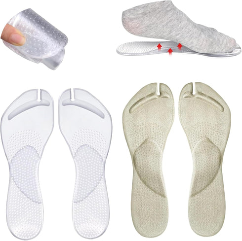 2 Pairs Arch Support Cushion Insoles Gel Adhesive Arch Support Anti-Slip Flip Flop Thong Inserts Self Adhesive Gel Arch Support Cushion Insoles Pl...