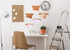 Uanchu Cork Strips Bulletin Bar Strips Pin Board Bar Strips Frameless Notice Board Strip with 1 Roll Double Side Tape 100 Push Pins for Office Bac...