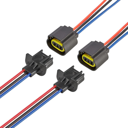 RED WOLF 9008 H13 Headlights Wiring Harness Socket Male & Female Adapter Connector for H13LL Lamps Bulbs Replace Headlamp Fog Light for Truck Pick...