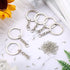 250 Pieces Keychain Rings Including 35 Pieces Keychain Rings and Jump Rings and 180 Pieces Screw Eye Pins for Jewelry Making (Silver,30 mm)...