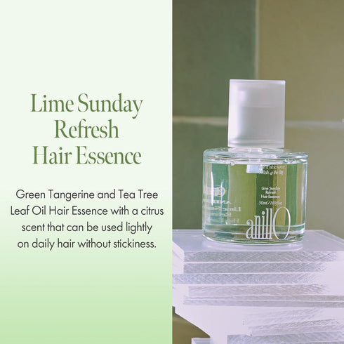 Lime Sunday Refresh Hair Essence with Vitamin C, Tea Tree Leaf Oil, Green Mint for Enhancing Hair Vitality and Protect Healthy Hair, Lime Citrus S...
