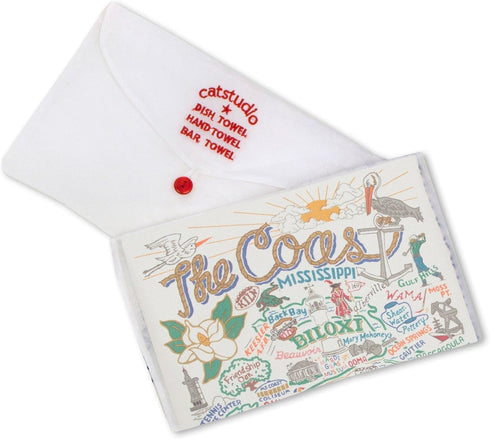 Catstudio Mississippi Coast Dish Towel, U.S. City Souvenir Kitchen and Hand Towel, Perfect Tea Towels for Mississippi Lovers, Travel Souvenir, Hou...