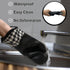 4pcs Set Oven Gloves and Pot Holder Set, Heat-Resistant 500 Degree, with Mini Oven Gloves and Insulation Clips, Non-Slip Food-Grade Long Oven Glov...