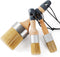 Chalk and Wax Paint Brush 3pc Set, Large Chalk Paint Brush and Small Wax Brush for Chalk Paint, Natural Bristles Stencil Brush, Chalk Paint Brushe...