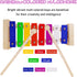 Xylophone for kids,Glockenspiel With 2Child Safe Mallets 8Notes Diatonic,Colorful Metal Bars With Educational Development Musical,Xylophone for To...