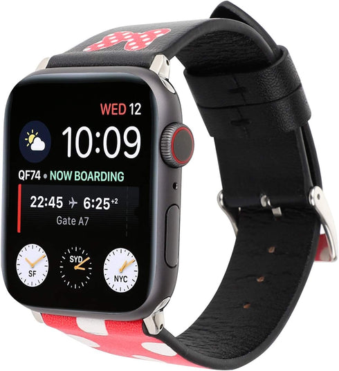 WONMILLE Compatible with Apple Watch Band 38mm 40mm 41mm Women, Leather Replacement Strap with Stainless Steel Clasp for Apple Watch iWatch Bands ...