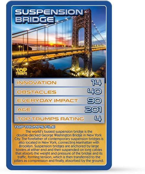 Top Trumps Extraordinary Engineering STEM Classic Card Game,learn about Roller Coasters, Braille and International Space station, educational gift...