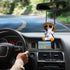 2PCS Swinging Ducks Car Hanging Ornament Interior Rearview Mirror Accessories Car Pendant Rearview Mirror Decoration Gift (Sunglasses and Dice)...