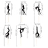 36 PCS Pole Dance Girl Cupcake Toppers Black Glitter Pole Dancing Cupcake Picks Bachelorette Bridal Shower Birthday Party Cake Decorations Supplie...