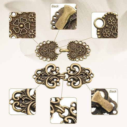 10 Pieces Vintage Sweater Swirl Clip Cape Cloak Clips Retro Cardigan Clip Shawl Collar Clasp Dress Shirt Brooch Clip for Girl Women Antique Swirl ...