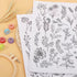 Patemby 100Pcs Water Soluble Embroidery Stabilizers, Stick and Stitch Embroidery Paper with Pre-Printed Flowers and Leaves Pattern Transfers for H...
