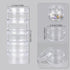 2 Sets 5 Layer Stackable Bead Storage Plastic Storage Jars Stackable Clear Containers Round Plastic Cosmetic Storage Box Art Craft Accessory Organ...