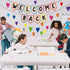 Mixweer 61 Pcs Welcome Back Banner Welcome Bulletin Board Set Boho Classroom Decor Classroom Borders for Bulletin Board Hearts Accents for First D...