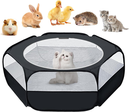 UWE Small Animal Playpen, Chicken Brooder Box with Cover Top, Portable Outdoor Exercise Pet Cage Tent, Waterproof Breathable Pet playpen Indoor fo...