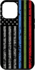 iPhone 12 Pro Max Police Military and Fire Thin Blue Green Red Line Flag Case...