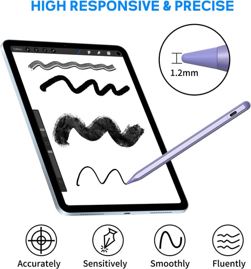 Active Stylus Pens for Touch Screens, NTHJOYS Digital Pencil for iOS/Android with Magnetic Design Fine Point Stylist Compatible with Apple iPad/Pr...