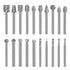 20PCS HSS Rotary Burr Set, Carving Bits and Engraving Router Bit Set for Rotary Tool Accessories with 1/8"(3mm) Shank for Woodworking, Engraving, ...